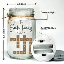 Family Is Where Love Is Endless - Family Personalized Custom Mason Jar Light - Christmas Gift For Family Members -Pawfect House Store 6718cf46b741f