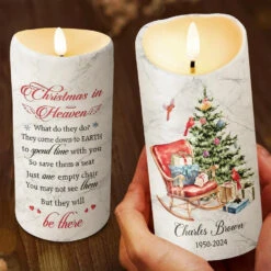 Feeling The Spirit Of Our Loved Ones Around Us - Memorial Personalized Custom LED Candle - Sympathy Gift, Christmas Gift For Family Members -Pawfect House Store 6719addf76219
