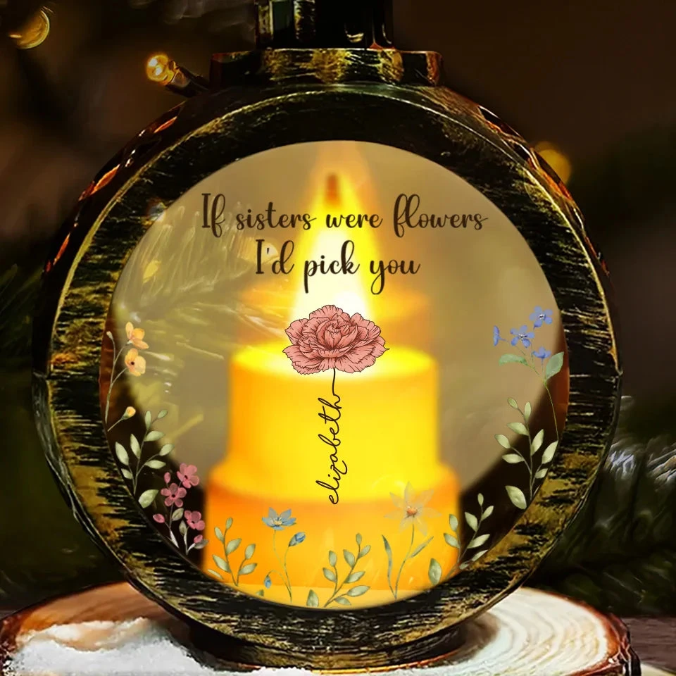 Sisters Are Different Flowers From The Same Garden - Bestie Personalized Custom Candlelight Lantern Ornament - Christmas Gift For Best Friends, BFF, Sisters 2 Sisters Are Different Flowers From The Same Garden - Bestie Personalized Custom Candlelight Lantern Ornament - Christmas Gift For Best Friends, BFF, Sisters - Image 2
