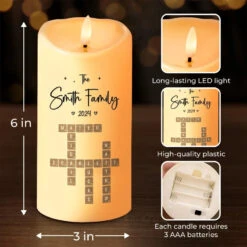 Christmas Adds To The Warmth Of Family Love - Family Personalized Custom LED Candle - Christmas Gift For Family Members -Pawfect House Store 6719d9dc2e515