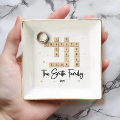 A Family That Sticks Together Shines Together - Family Personalized Custom Jewelry Dish - Gift For Family Members -Pawfect House Store 6719df1178870