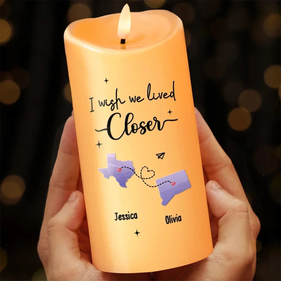 Distance Means Nothing To True Friends - Bestie Personalized Custom LED Candle - Christmas Gift For Best Friends, BFF, Sisters 3 Distance Means Nothing To True Friends - Bestie Personalized Custom LED Candle - Christmas Gift For Best Friends, BFF, Sisters - Image 3