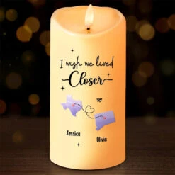 Distance Means Nothing To True Friends - Bestie Personalized Custom LED Candle - Christmas Gift For Best Friends, BFF, Sisters