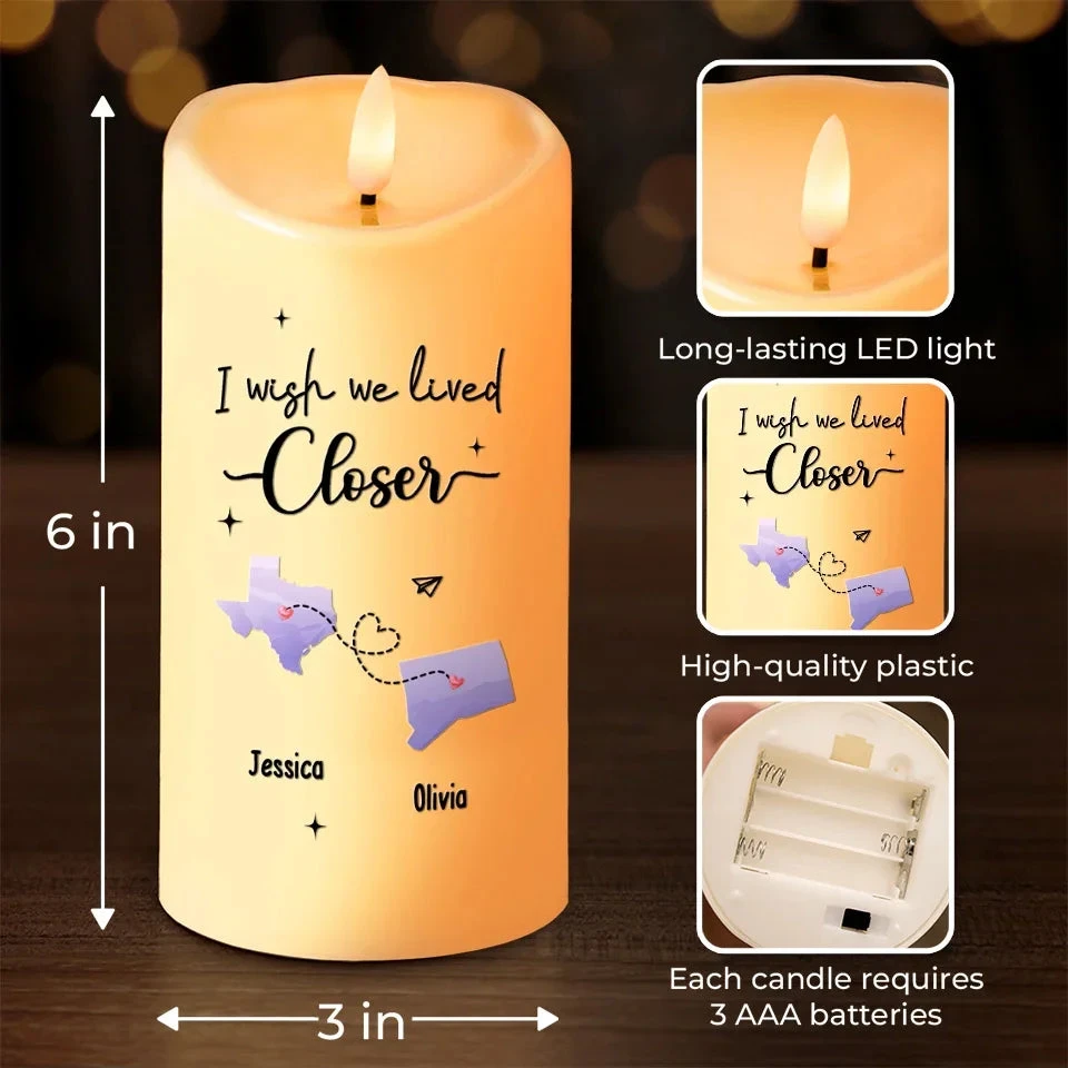 Distance Means Nothing To True Friends - Bestie Personalized Custom LED Candle - Christmas Gift For Best Friends, BFF, Sisters 4 Distance Means Nothing To True Friends - Bestie Personalized Custom LED Candle - Christmas Gift For Best Friends, BFF, Sisters - Image 4
