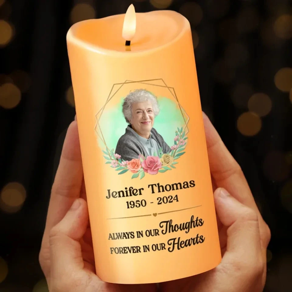 Custom Photo Not A Day Goes By That You Are Not Missed - Memorial Personalized Custom LED Candle - Sympathy Gift, Christmas Gift For Family Members 3 Custom Photo Not A Day Goes By That You Are Not Missed - Memorial Personalized Custom LED Candle - Sympathy Gift, Christmas Gift For Family Members - Image 3