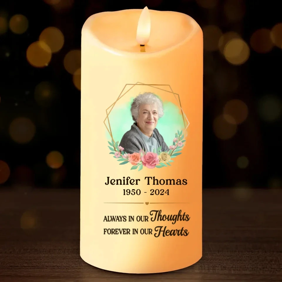 Custom Photo Not A Day Goes By That You Are Not Missed - Memorial Personalized Custom LED Candle - Sympathy Gift, Christmas Gift For Family Members 2 Custom Photo Not A Day Goes By That You Are Not Missed - Memorial Personalized Custom LED Candle - Sympathy Gift, Christmas Gift For Family Members - Image 2