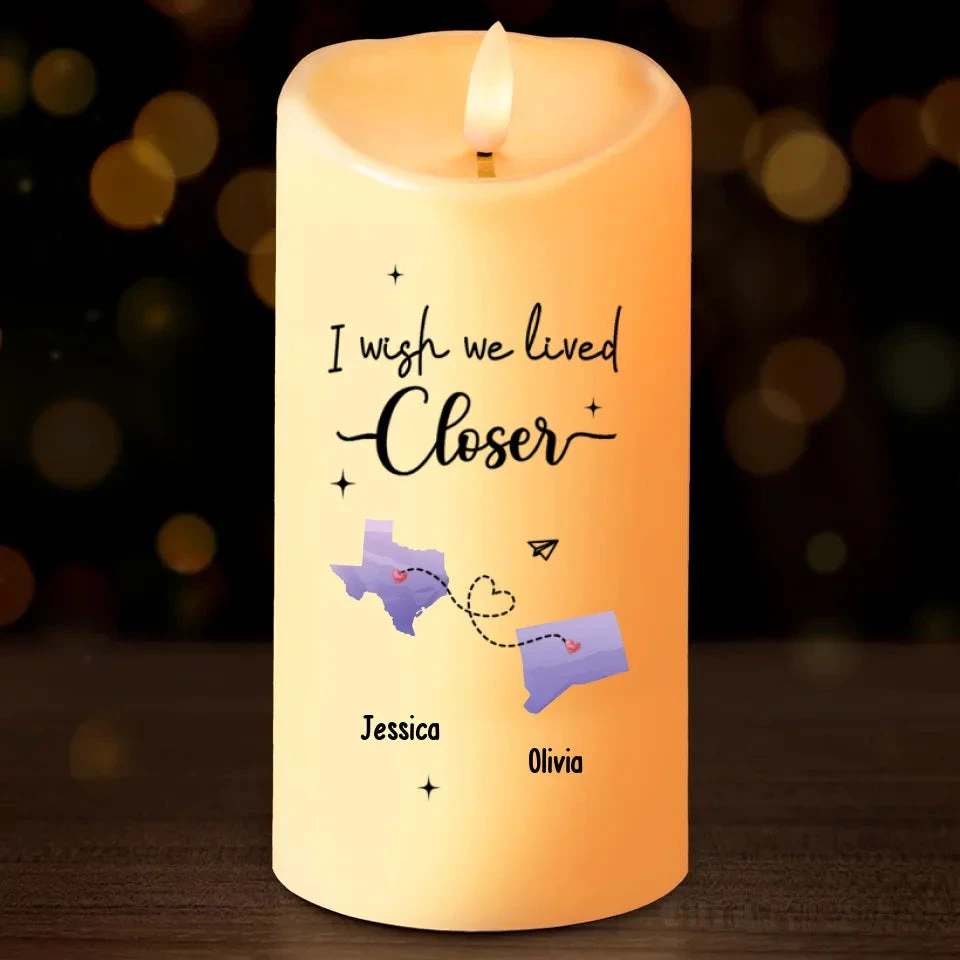 Distance Means Nothing To True Friends - Bestie Personalized Custom LED Candle - Christmas Gift For Best Friends, BFF, Sisters 2 Distance Means Nothing To True Friends - Bestie Personalized Custom LED Candle - Christmas Gift For Best Friends, BFF, Sisters - Image 2