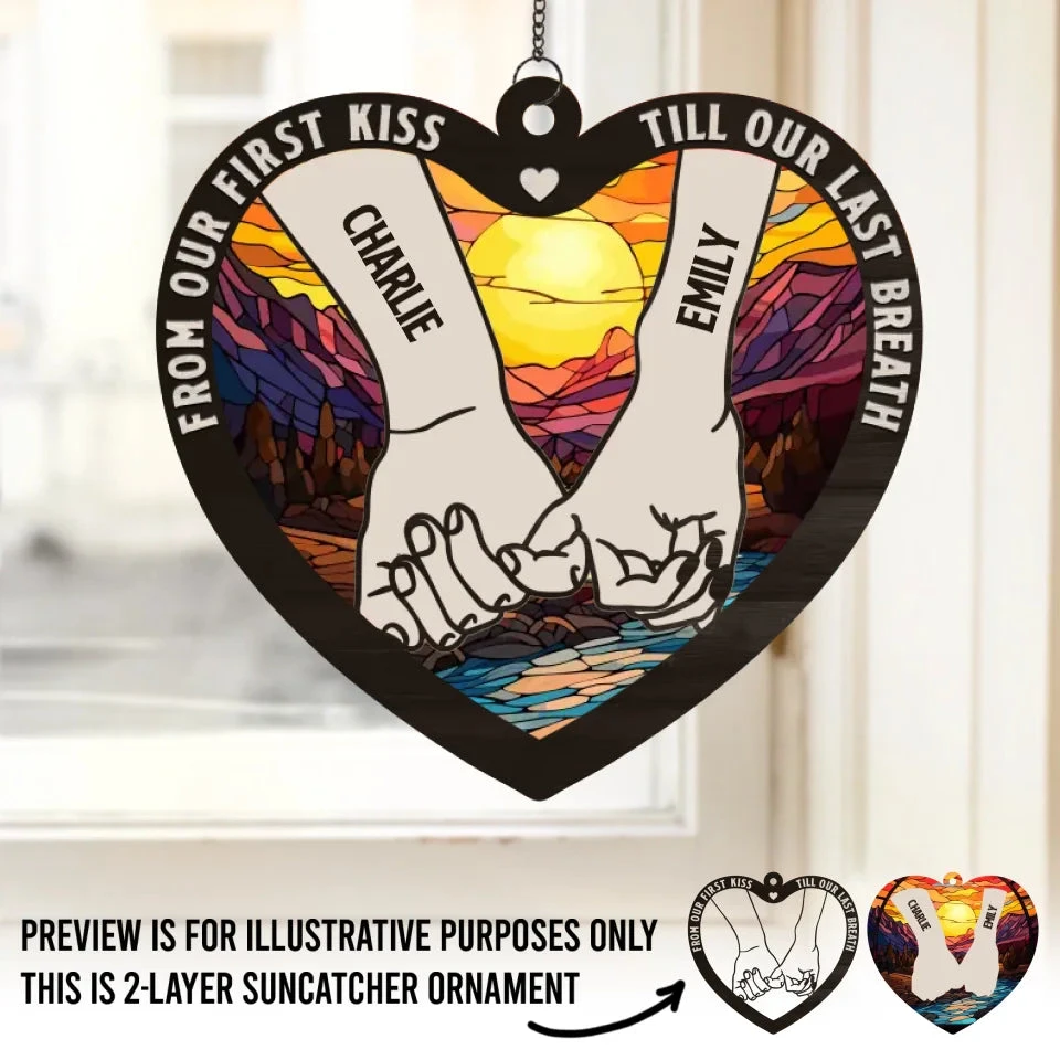 Lifelong Love, From Start To Finish - Couple Personalized Window Hanging Suncatcher - Gift For Husband Wife, Anniversary 2 Lifelong Love, From Start To Finish - Couple Personalized Window Hanging Suncatcher - Gift For Husband Wife, Anniversary - Image 2
