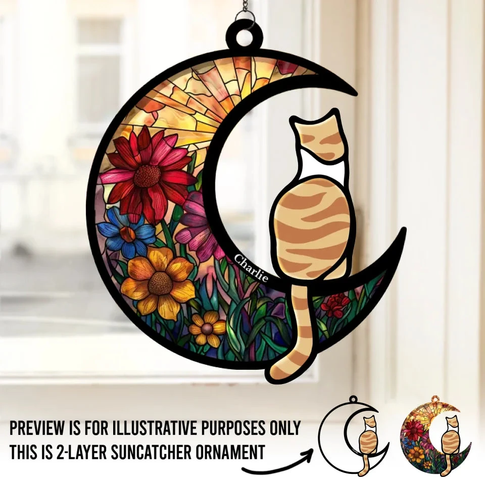 Chasing Butterflies In Heaven - Memorial Personalized Window Hanging Suncatcher - Sympathy Gift For Pet Owners, Pet Lovers 2 Chasing Butterflies In Heaven - Memorial Personalized Window Hanging Suncatcher - Sympathy Gift For Pet Owners, Pet Lovers - Image 2