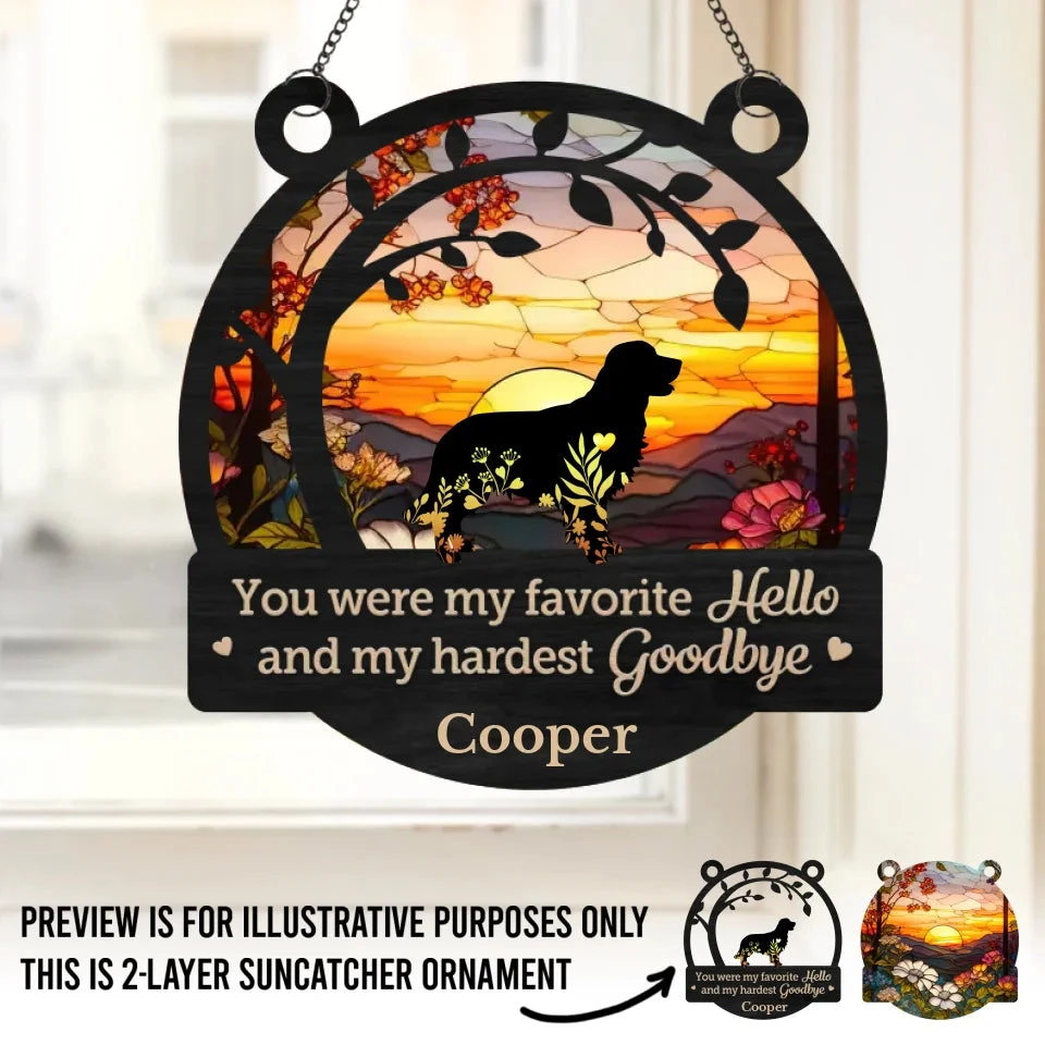A Dog Wags His Tail With His Heart - Memorial Personalized Window Hanging Suncatcher - Sympathy Gift For Pet Owners, Pet Lovers 2 A Dog Wags His Tail With His Heart - Memorial Personalized Window Hanging Suncatcher - Sympathy Gift For Pet Owners, Pet Lovers - Image 2