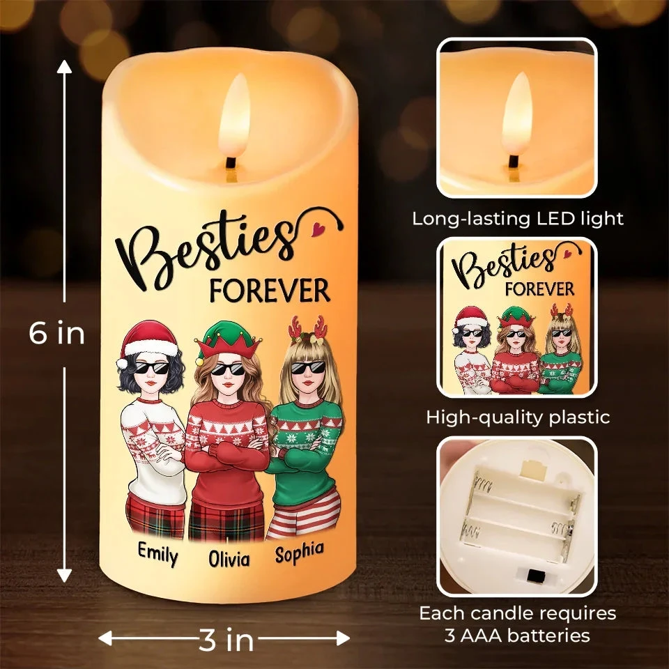Real Friends Make Every Moment Count - Bestie Personalized Custom LED Candle - Christmas Gift For Best Friends, BFF, Sisters 4 Real Friends Make Every Moment Count - Bestie Personalized Custom LED Candle - Christmas Gift For Best Friends, BFF, Sisters - Image 4