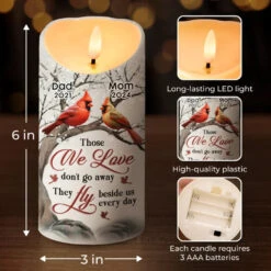 Those We Love Don't Go Away, They Fly Beside Us Every Day - Memorial Personalized Custom LED Candle - Christmas Gift, Sympathy Gift For Family Members 7 Those We Love Don't Go Away, They Fly Beside Us Every Day - Memorial Personalized Custom LED Candle - Christmas Gift, Sympathy Gift For Family Members -Pawfect House Store 671b09e1578e5