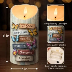 Your Spirit Continues To Inspire - Memorial Personalized Custom LED Candle - Christmas Gift, Sympathy Gift For Family Members -Pawfect House Store 671b111db3815