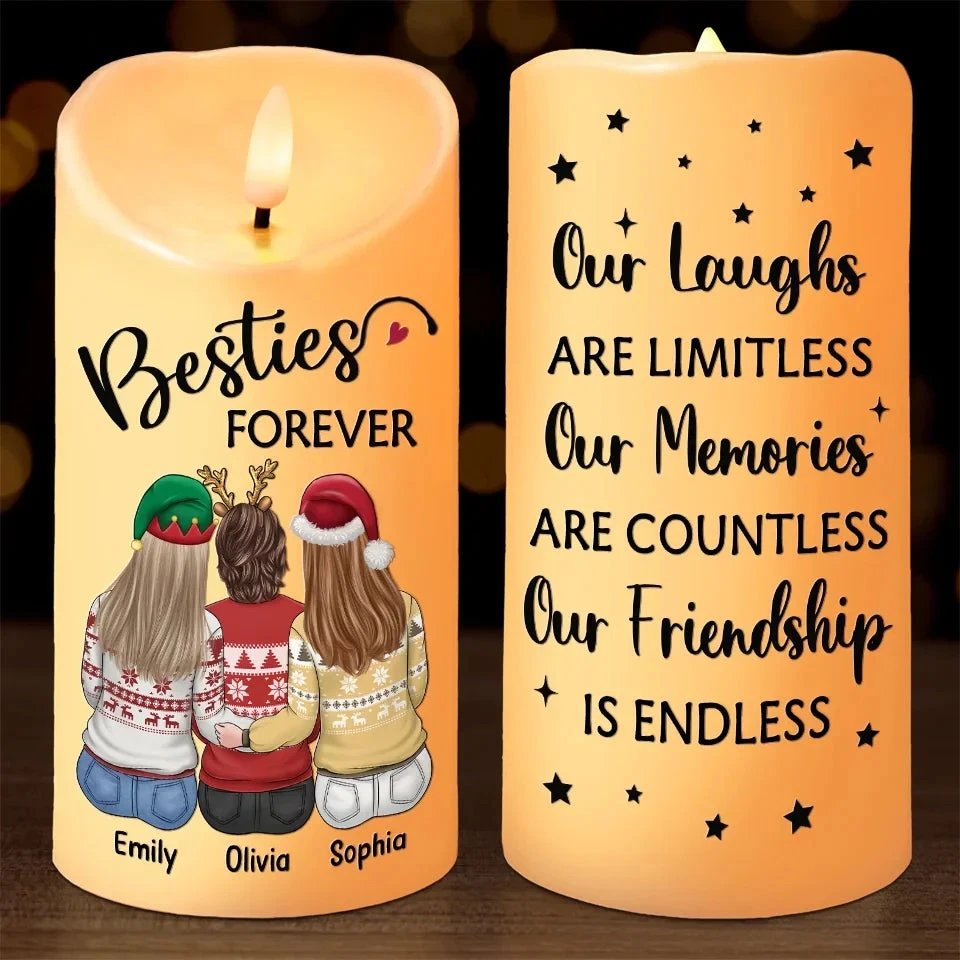 Thank You For Being My Sista - Bestie Personalized Custom LED Candle - Christmas Gift For Best Friends, BFF, Sisters 1 Thank You For Being My Sista - Bestie Personalized Custom LED Candle - Christmas Gift For Best Friends, BFF, Sisters
