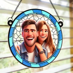 Custom Photo Love Is Our Greatest Adventure - Couple Personalized Window Hanging Suncatcher Ornament - Christmas Gift For Husband Wife, Anniversary 8 Custom Photo Love Is Our Greatest Adventure - Couple Personalized Window Hanging Suncatcher Ornament - Christmas Gift For Husband Wife, Anniversary -Pawfect House Store 671b262297c98