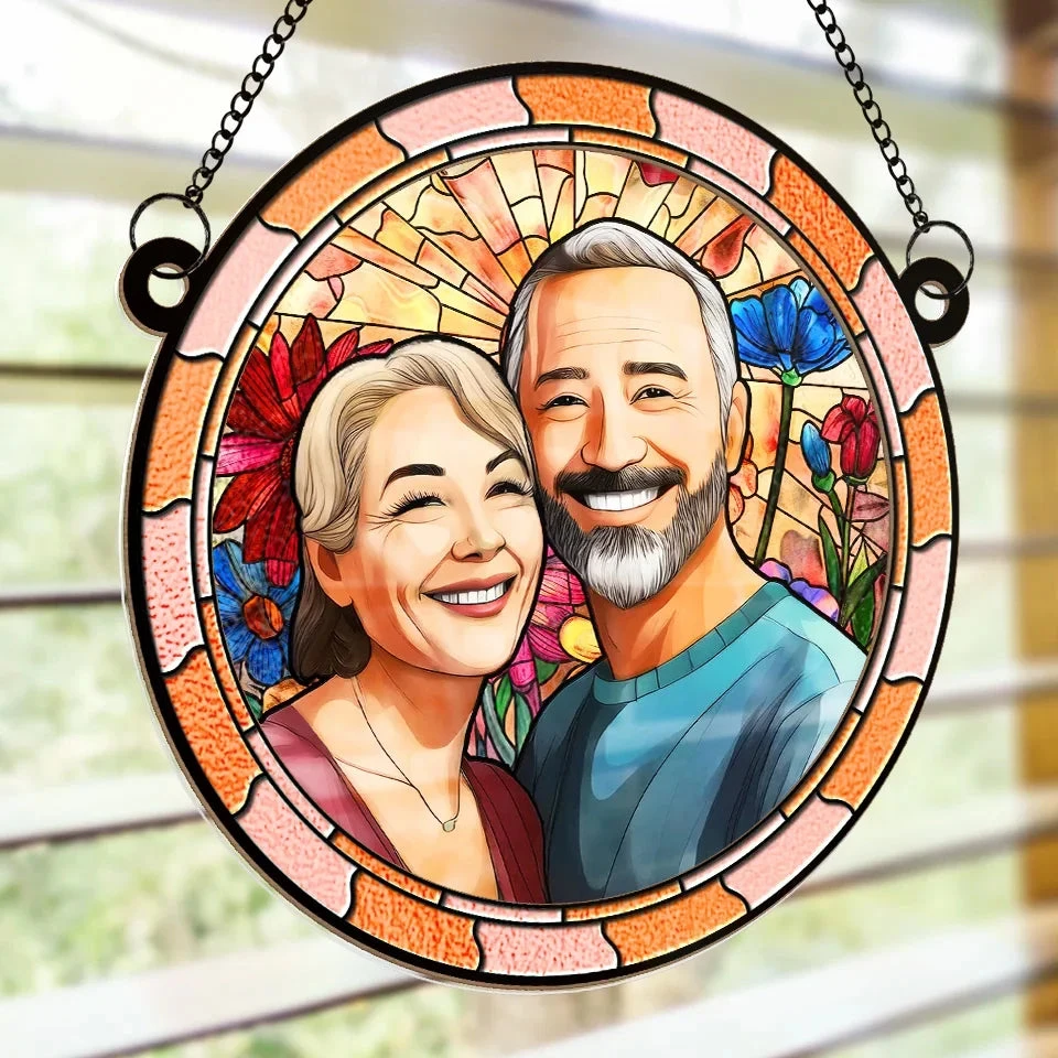 Custom Photo Fall For You More Every Day - Couple Personalized Window Hanging Suncatcher Ornament - Gift For Husband Wife, Anniversary 4 Custom Photo Fall For You More Every Day - Couple Personalized Window Hanging Suncatcher Ornament - Gift For Husband Wife, Anniversary - Image 4