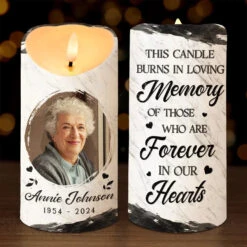 Custom Photo Your Love Will Always Be Our Guide - Memorial Personalized Custom LED Candle - Sympathy Gift, Christmas Gift For Family Members