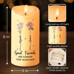 If Friendship Were A Garden, You’d Be My Favorite Flower - Bestie Personalized Custom LED Candle - Christmas Gift For Best Friends, BFF, Sisters 7 If Friendship Were A Garden, You’d Be My Favorite Flower - Bestie Personalized Custom LED Candle - Christmas Gift For Best Friends, BFF, Sisters -Pawfect House Store 671b503d0900c