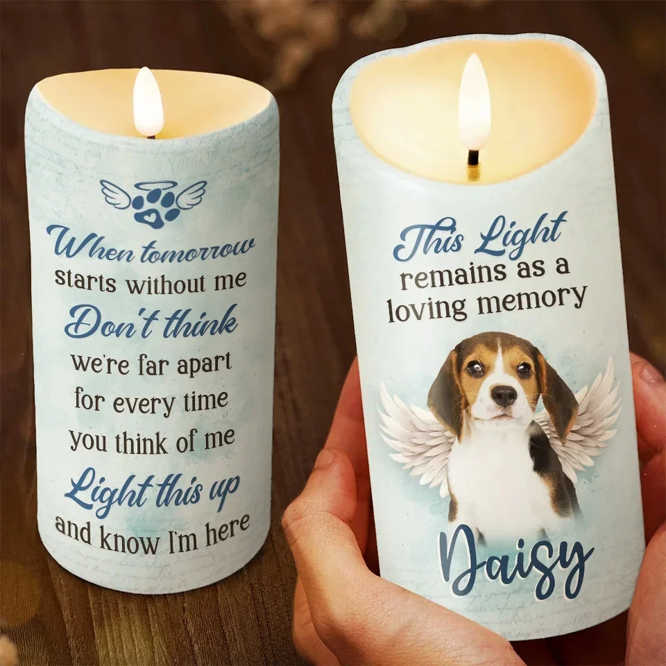 Custom Photo A Pet Is Never Truly Forgotten Until It Is No Longer Remembered - Memorial Personalized Custom LED Candle - Sympathy Gift, Christmas Gift For Pet Owners, Pet Lovers 3 Custom Photo A Pet Is Never Truly Forgotten Until It Is No Longer Remembered - Memorial Personalized Custom LED Candle - Sympathy Gift, Christmas Gift For Pet Owners, Pet Lovers - Image 3