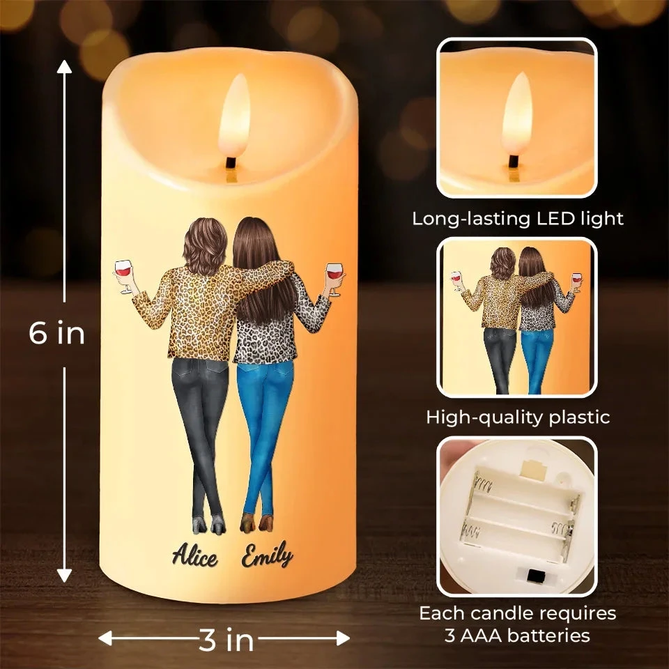 Thank You For Being My Unbiologial Sister - Bestie Personalized Custom LED Candle - Christmas Gift For Best Friends, BFF, Sisters 4 Thank You For Being My Unbiologial Sister - Bestie Personalized Custom LED Candle - Christmas Gift For Best Friends, BFF, Sisters - Image 4