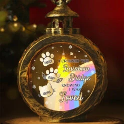 I Wish The Rainbow Bridge Had Visiting Hours - Memorial Personalized Custom Candlelight Lantern Ornament - Christmas Gift, Sympathy Gift For Pet Owners, Pet Lovers