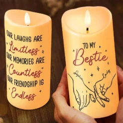 We Are Best Friends Forever - Bestie Personalized Custom LED Candle - Christmas Gift For Best Friends, BFF, Sisters -Pawfect House Store 671b690b4e232