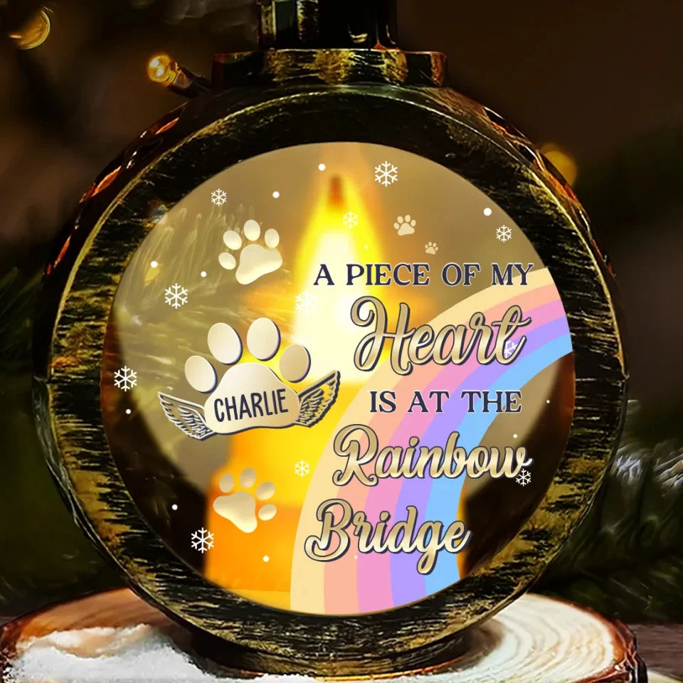 I Wish The Rainbow Bridge Had Visiting Hours - Memorial Personalized Custom Candlelight Lantern Ornament - Christmas Gift, Sympathy Gift For Pet Owners, Pet Lovers 2 I Wish The Rainbow Bridge Had Visiting Hours - Memorial Personalized Custom Candlelight Lantern Ornament - Christmas Gift, Sympathy Gift For Pet Owners, Pet Lovers - Image 2