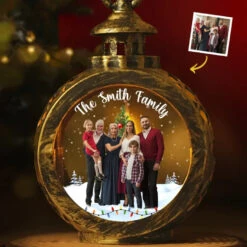 Custom Photo Make It A December To Remember - Family Personalized Custom Candlelight Lantern Ornament - Christmas Gift For Family Members