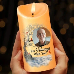 Custom Photo A Beautiful Soul Remembered - Memorial Personalized Custom LED Candle - Christmas Gift, Sympathy Gift For Family Members -Pawfect House Store 671b74d77cd4d