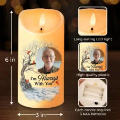 Custom Photo A Beautiful Soul Remembered - Memorial Personalized Custom LED Candle - Christmas Gift, Sympathy Gift For Family Members -Pawfect House Store 671b74e079db5