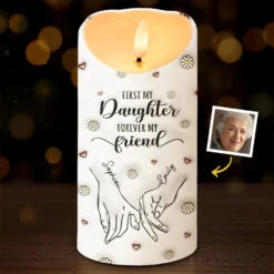 Friendship Is Holding Hands Without Letting Go - Bestie Personalized Custom 3D Inflated Effect Printed LED Candle - Christmas Gift For Best Friends, BFF, Sisters