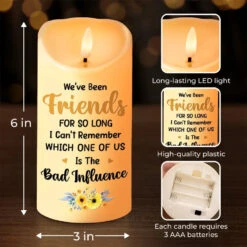 Wherever We Go, We Go Together - Bestie Personalized Custom LED Candle - Christmas Gift For Best Friends, BFF, Sisters -Pawfect House Store 671c46aa1c4a1