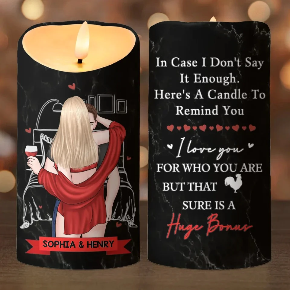 When Lips Meet, Hearts Speak - Couple Personalized Custom LED Candle - Christmas Gift For Husband Wife, Anniversary 2 When Lips Meet, Hearts Speak - Couple Personalized Custom LED Candle - Christmas Gift For Husband Wife, Anniversary - Image 2