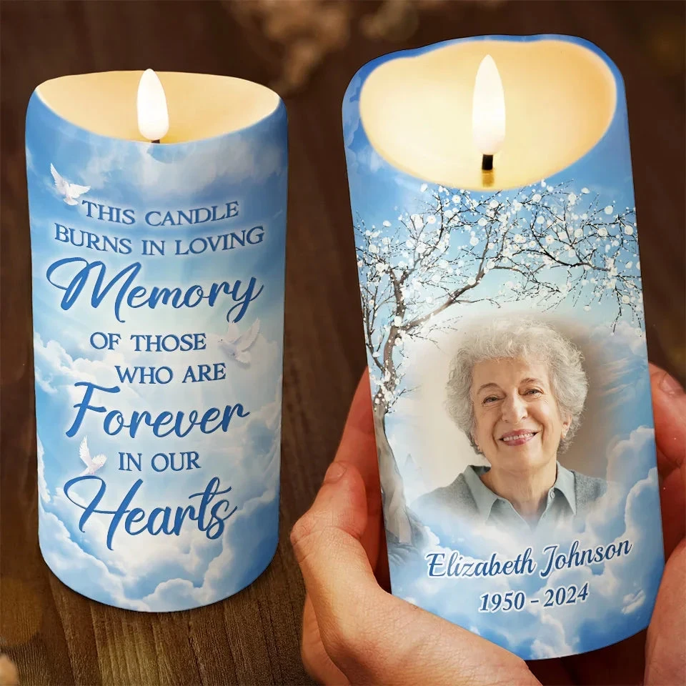 Custom Photo This Light Is For Those We Remember - Memorial Personalized Custom LED Candle - Sympathy Gift, Christmas Gift For Family Members 3 Custom Photo This Light Is For Those We Remember - Memorial Personalized Custom LED Candle - Sympathy Gift, Christmas Gift For Family Members - Image 3