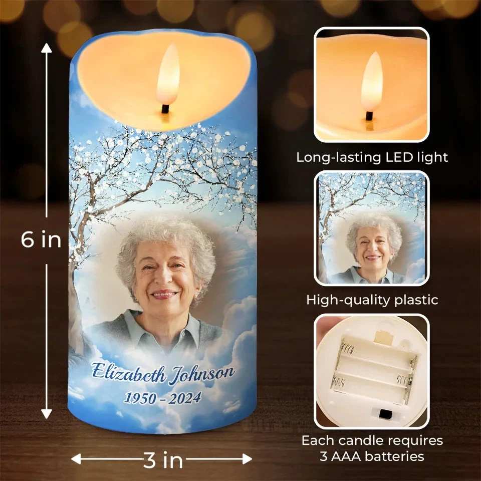 Custom Photo This Light Is For Those We Remember - Memorial Personalized Custom LED Candle - Sympathy Gift, Christmas Gift For Family Members 4 Custom Photo This Light Is For Those We Remember - Memorial Personalized Custom LED Candle - Sympathy Gift, Christmas Gift For Family Members - Image 4