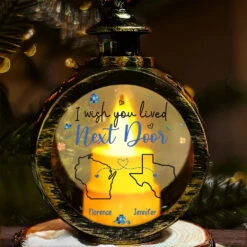 Friends Are The Family We Choose For Ourselves - Bestie Personalized Custom Candlelight Lantern Ornament - Christmas Gift For Best Friends, BFF, Sisters