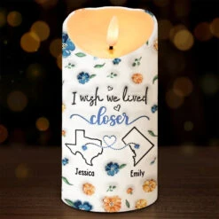 Together Or Apart, You'll Always Be In My Heart - Bestie Personalized Custom 3D Inflated Effect Printed LED Candle - Christmas Gift For Best Friends, BFF, Sisters