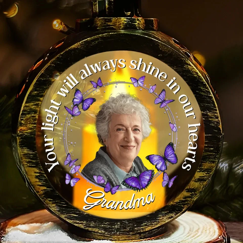 Custom Photo Your Memory Will Always Glow Within Us - Memorial Personalized Custom Candlelight Lantern Ornament - Sympathy Gift, Christmas Gift For Family Members 2 Custom Photo Your Memory Will Always Glow Within Us - Memorial Personalized Custom Candlelight Lantern Ornament - Sympathy Gift, Christmas Gift For Family Members - Image 2
