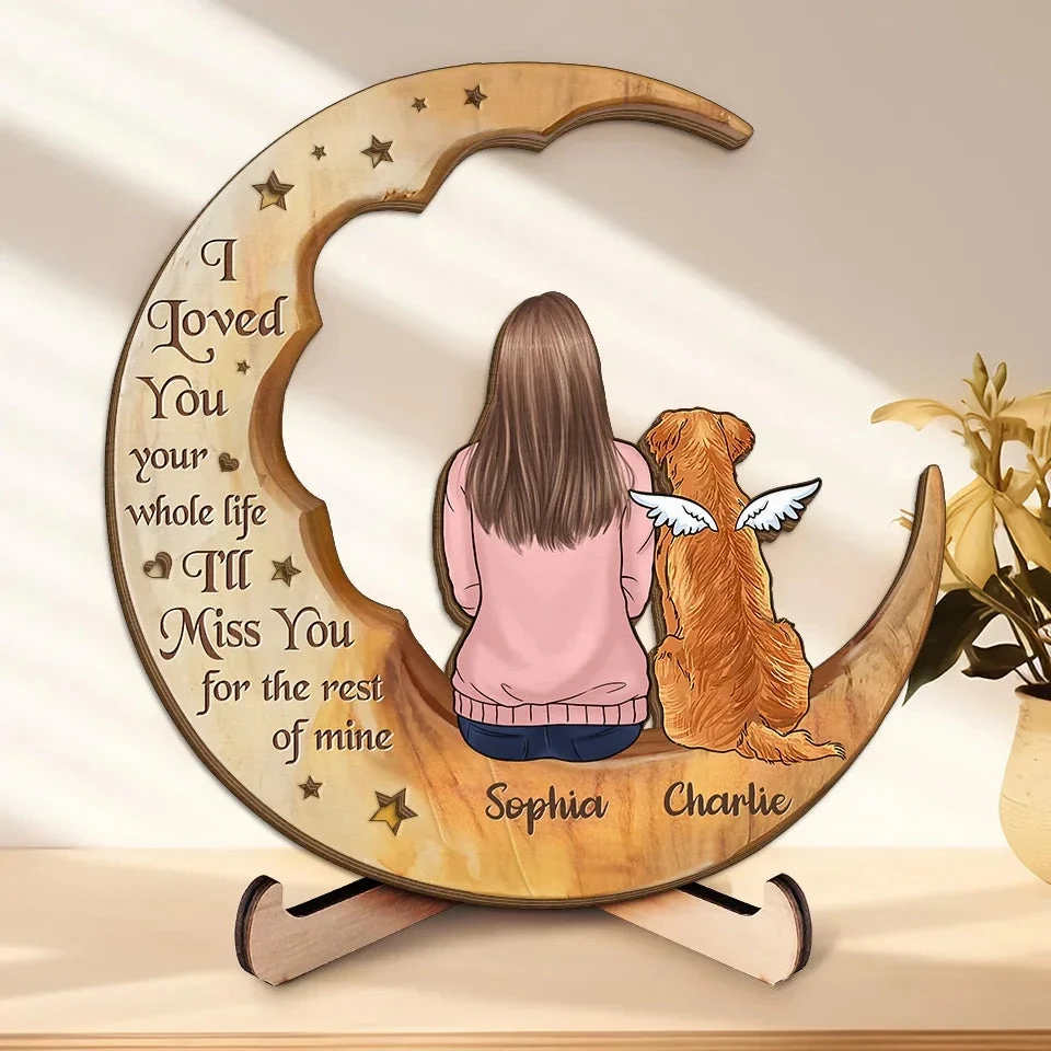 I'll Miss You For The Rest Of Mine - Memorial Personalized Custom 2-Layered Wooden Plaque With Stand - Sympathy Gift, Christmas Gift For Pet Owners, Pet Lovers 1 I'll Miss You For The Rest Of Mine - Memorial Personalized Custom 2-Layered Wooden Plaque With Stand - Sympathy Gift, Christmas Gift For Pet Owners, Pet Lovers
