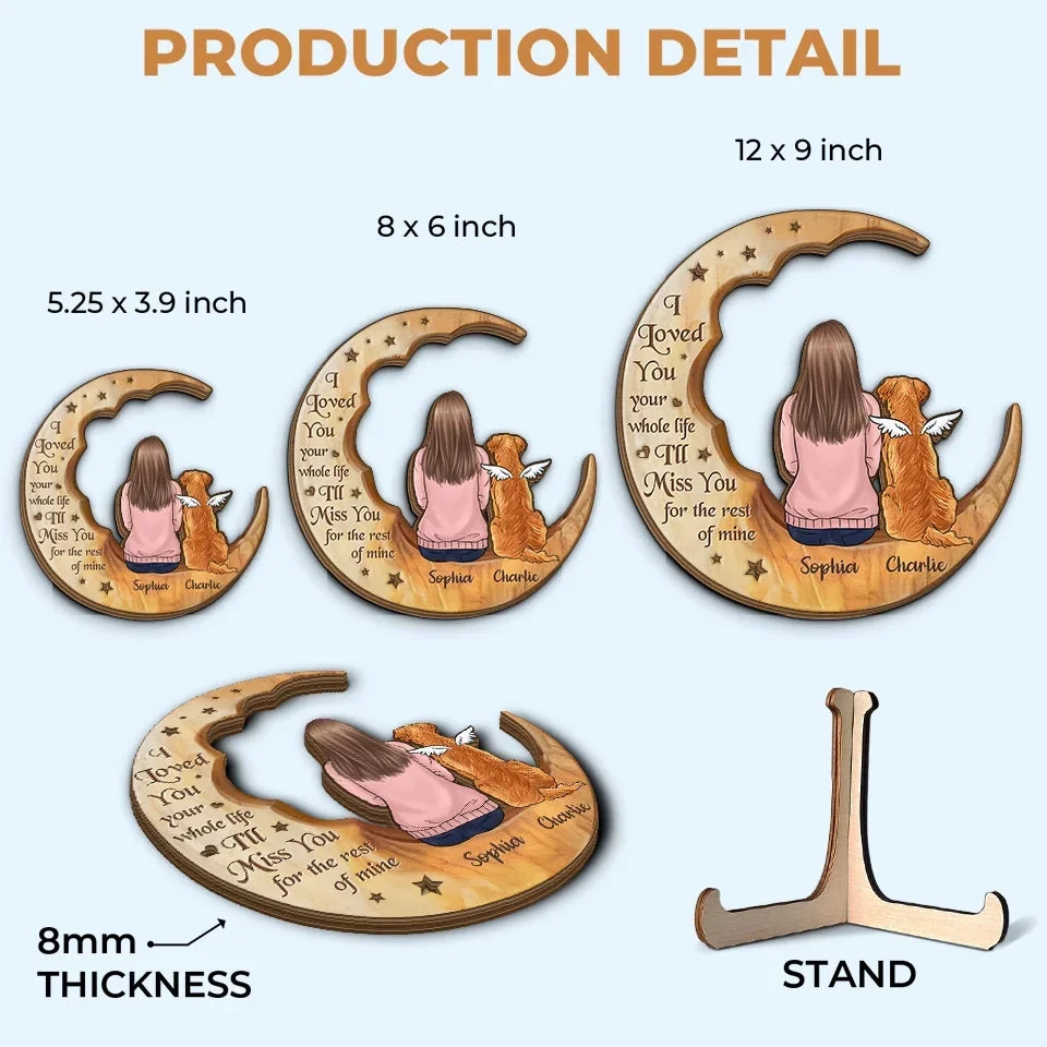 I'll Miss You For The Rest Of Mine - Memorial Personalized Custom 2-Layered Wooden Plaque With Stand - Sympathy Gift, Christmas Gift For Pet Owners, Pet Lovers 6 I'll Miss You For The Rest Of Mine - Memorial Personalized Custom 2-Layered Wooden Plaque With Stand - Sympathy Gift, Christmas Gift For Pet Owners, Pet Lovers - Image 6