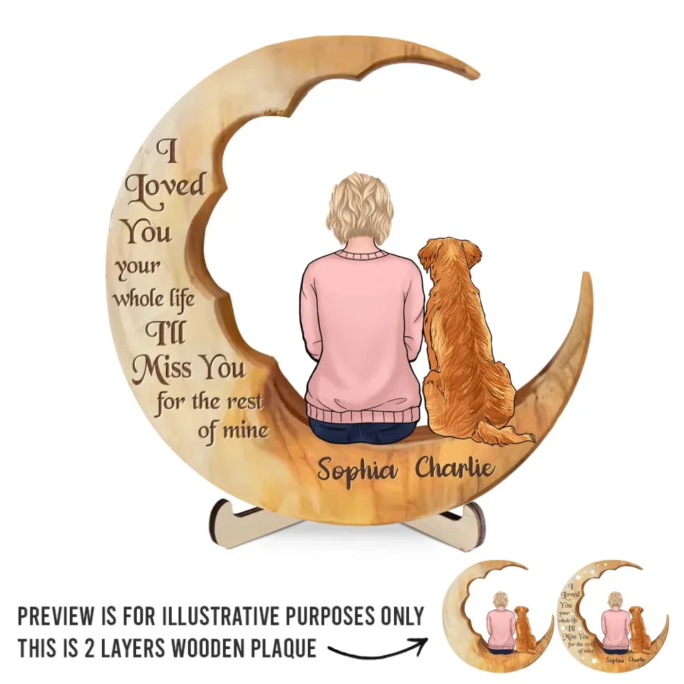 I'll Miss You For The Rest Of Mine - Memorial Personalized Custom 2-Layered Wooden Plaque With Stand - Sympathy Gift, Christmas Gift For Pet Owners, Pet Lovers 2 I'll Miss You For The Rest Of Mine - Memorial Personalized Custom 2-Layered Wooden Plaque With Stand - Sympathy Gift, Christmas Gift For Pet Owners, Pet Lovers - Image 2