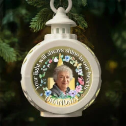 Custom Photo Always In Our Thoughts, Forever In Our Hearts - Memorial Personalized Custom Candlelight Lantern Ornament - Sympathy Gift, Christmas Gift For Family Members -Pawfect House Store 672044639b5aa