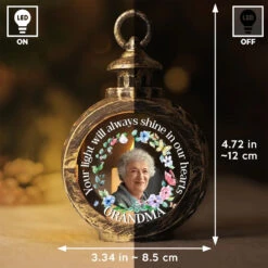 Custom Photo Always In Our Thoughts, Forever In Our Hearts - Memorial Personalized Custom Candlelight Lantern Ornament - Sympathy Gift, Christmas Gift For Family Members -Pawfect House Store 67204469c91ad