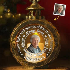 Custom Photo Your Memory Warms Our Hearts - Memorial Personalized Custom Candlelight Lantern Ornament - Sympathy Gift, Christmas Gift For Family Members