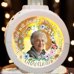 Custom Photo Always In Our Thoughts, Forever In Our Hearts - Memorial Personalized Custom Candlelight Lantern Ornament - Sympathy Gift, Christmas Gift For Family Members -Pawfect House Store 67205854aa073