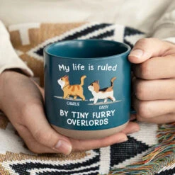 My Life Is Ruled By Tiny Furry Overlords - Cat Personalized Custom Printed Pottery Mug - Gift For Pet Owners, Pet Lovers 9 My Life Is Ruled By Tiny Furry Overlords - Cat Personalized Custom Printed Pottery Mug - Gift For Pet Owners, Pet Lovers -Pawfect House Store 6720596b4db48