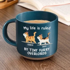 My Life Is Ruled By Tiny Furry Overlords - Cat Personalized Custom Printed Pottery Mug - Gift For Pet Owners, Pet Lovers 10 My Life Is Ruled By Tiny Furry Overlords - Cat Personalized Custom Printed Pottery Mug - Gift For Pet Owners, Pet Lovers -Pawfect House Store 6720597c7c546