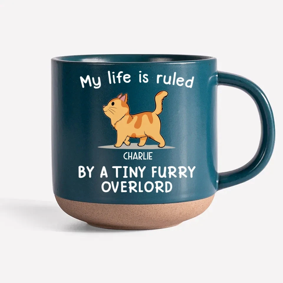 My Life Is Ruled By Tiny Furry Overlords - Cat Personalized Custom Printed Pottery Mug - Gift For Pet Owners, Pet Lovers 2 My Life Is Ruled By Tiny Furry Overlords - Cat Personalized Custom Printed Pottery Mug - Gift For Pet Owners, Pet Lovers - Image 2