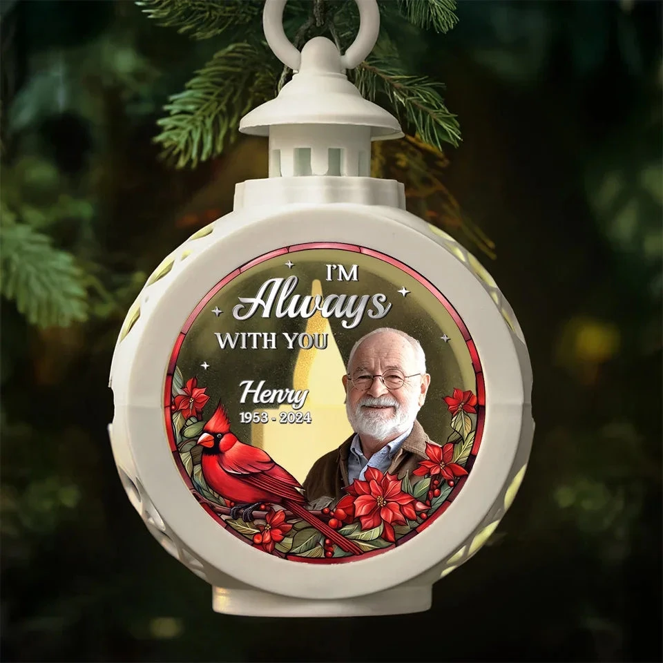 Custom Photo Always By Your Side - Memorial Personalized Custom Candlelight Lantern Ornament - Sympathy Gift, Christmas Gift For Family Members 4 Custom Photo Always By Your Side - Memorial Personalized Custom Candlelight Lantern Ornament - Sympathy Gift, Christmas Gift For Family Members - Image 4