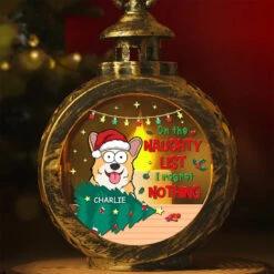 On The Naughty List, I Regret Nothing - Dog & Cat Personalized Custom Candlelight Lantern Ornament - Christmas Gift For Pet Owners, Pet Lovers